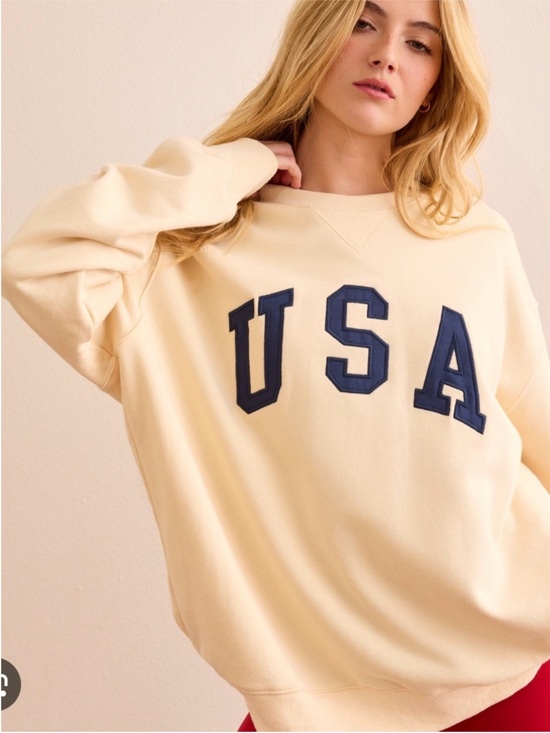 Altar'd State Tops - Altar’d State USA Embroidered Pullover NWT